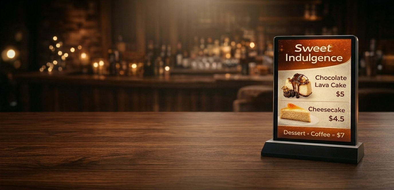 Menu light box preview